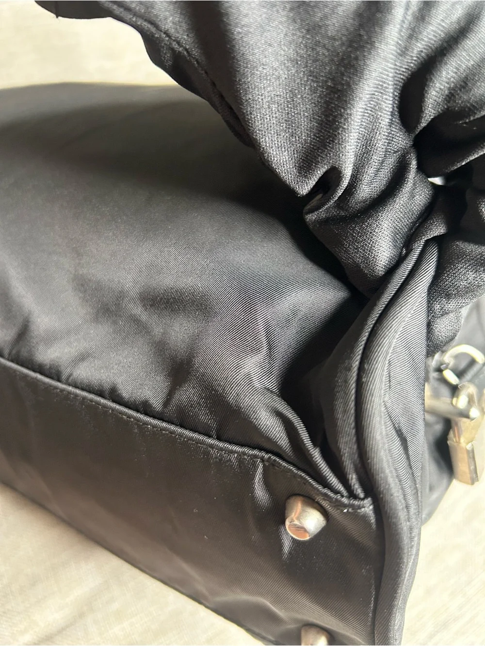 Prada Black Nylon Laptop Bag with Top Handles